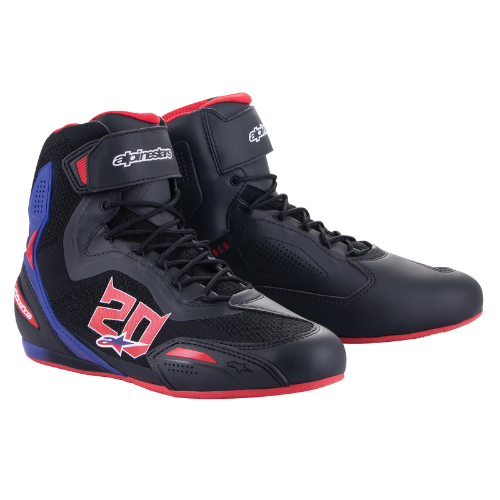 FQ20 FASTER-3 RIDEKNIT SHOE - BLACK BRIGHT RED BLUE - 1317 -F