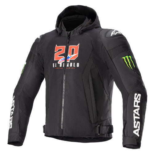 FQ20 ZACA AIR MONSTER JACKET - BLACK WHITE RED - 12 - F