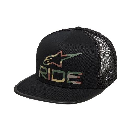 RIDE 4.0 CAMO TRUCKER HAT - BLACK - 10 - F