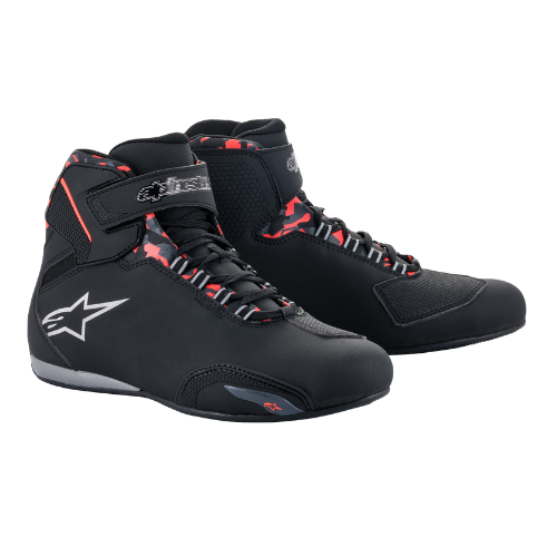 SEKTOR SHOES WATERPROOF - BLACK DARK GRAY RED FLUO - 1118 - F