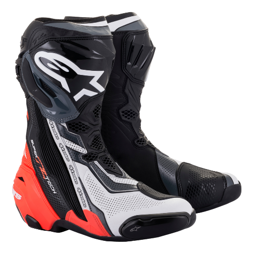 SUPERTECH R VENTED BOOTS - BLACK RED FLUO WHITE GRAY - 1329 - F