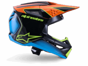 SM3 YOUTH FRAY HELMET - BLACK ORANGE YELLOW FLUO GLOSSY - 1455
